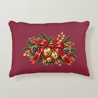 Cojín Decorativo Campana de Navidad Lacas Roja Festiva