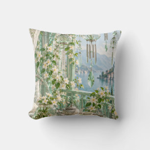 Cojín Decorativo Campana de viento de vidrio menta Balcón junto al