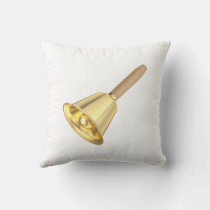 Cojín Decorativo Campana dorada con mango de madera