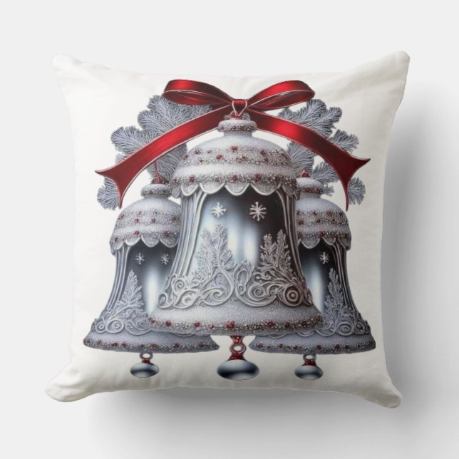 Cojín Decorativo Campanas de plata (Anverso)