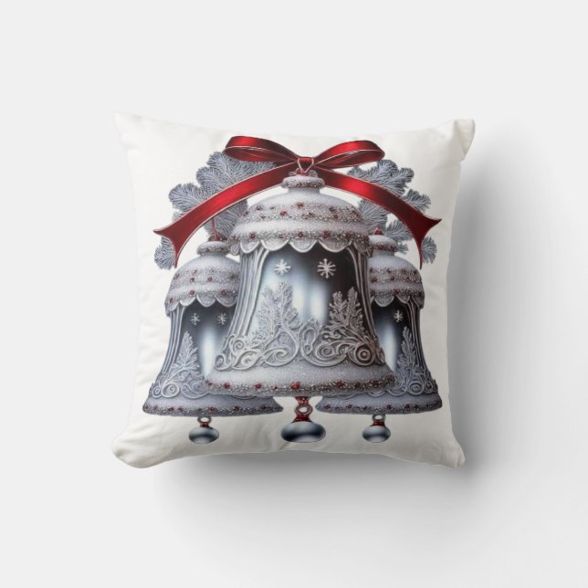 Cojín Decorativo Campanas de plata (Anverso)