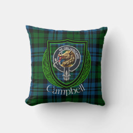 Cojín Decorativo Campbell Scottish Clan Tartan & Crest