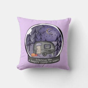 Cojín Decorativo Camper de Halloween en bola de nieve