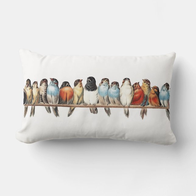 Cojín decorativo Campesino Francés de Aves (Anverso)