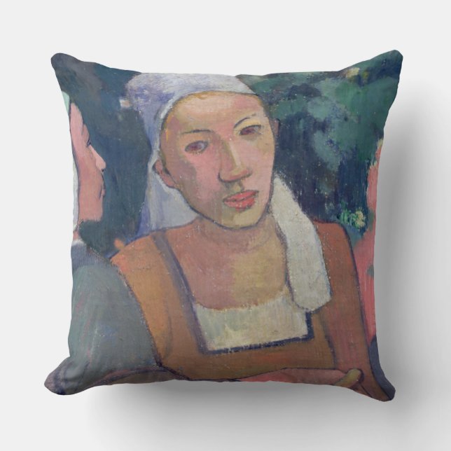 Cojín Decorativo Campesinos del bretón de Paul Gauguin el |, 1894 (Anverso)