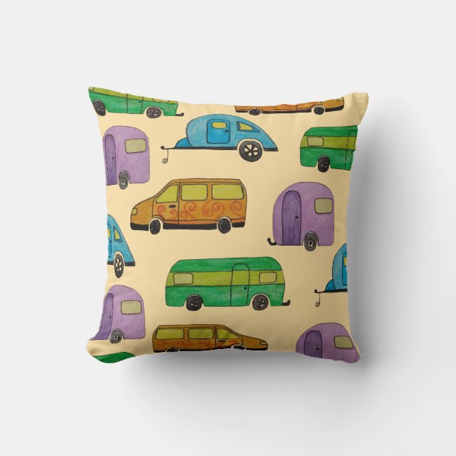 Cojín Decorativo Camping caravans (Anverso)
