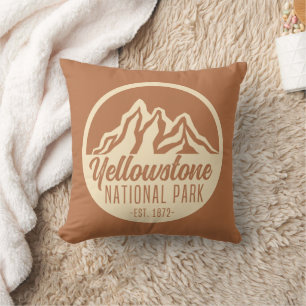 Cojín Decorativo Camping de senderismo en el Parque Nacional Yellow