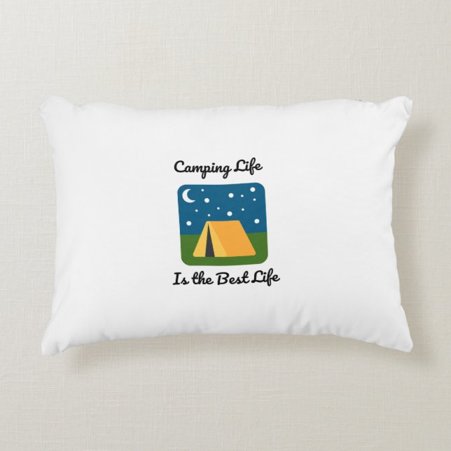 Cojín Decorativo Camping Life es la mejor vida (Anverso)