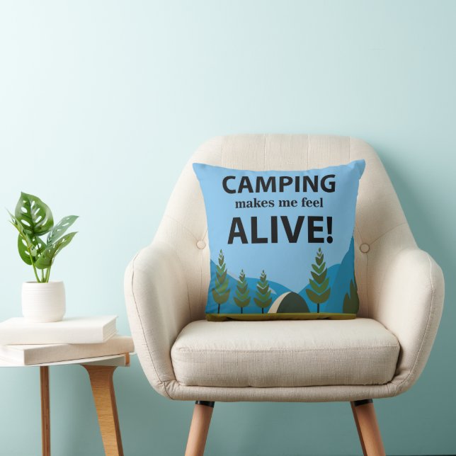 Cojín Decorativo Camping Me Hace Sentir Vivo Camping (Silla)