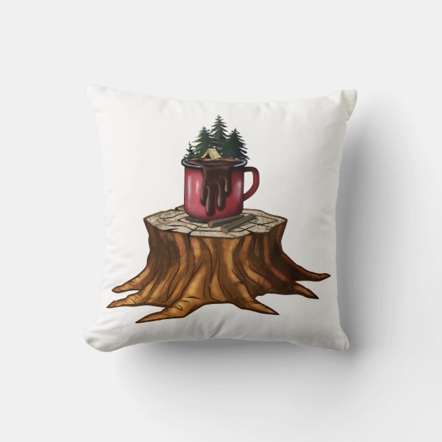 Cojín Decorativo Camping Mug Adventure (Anverso)