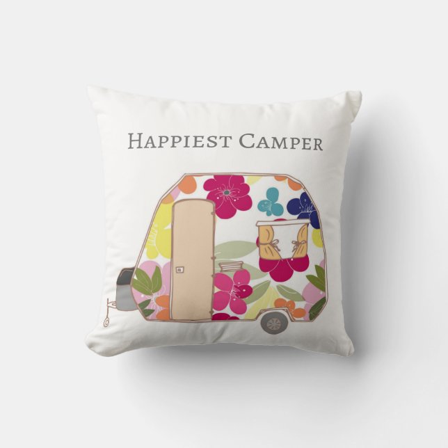 Cojín Decorativo Campista contento - el campista más feliz (Anverso)