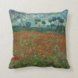 Cojín Decorativo Campo de amapola por Vincent Van Gogh