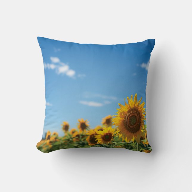 Cojín Decorativo Campo de girasol (Anverso)