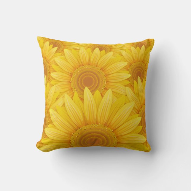 Cojín Decorativo Campo de girasoles (Anverso)