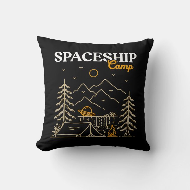 Cojín Decorativo Campo de la nave espacial (Anverso)