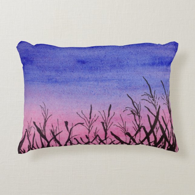 Cojín Decorativo Campo de maíz Twilight (Anverso)