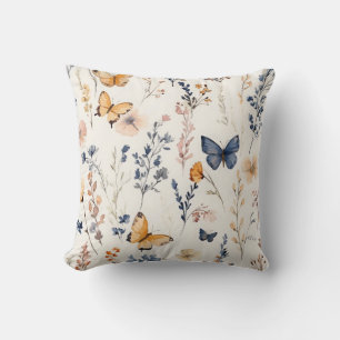 Cojín Decorativo Campo de Mariposas Bonitas