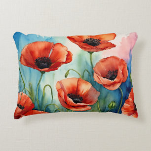 Cojín Decorativo Campos de amapola para siempre