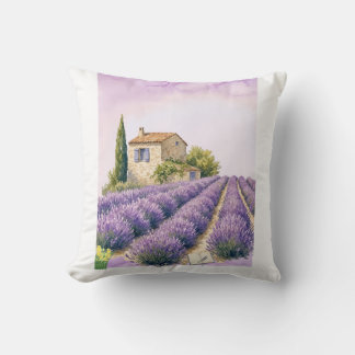 Cojín Decorativo Campos de lavanda en Provenza