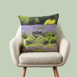 Cojín Decorativo Campos de lavanda secuenciales