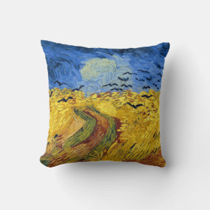Cojín Decorativo Campos de trigo de Van Gogh pintura impresionista