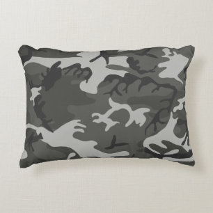 Cojín Decorativo Camuflaje abstracto gris moderno