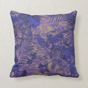 Cojín Decorativo Camuflaje contra la flor azul
