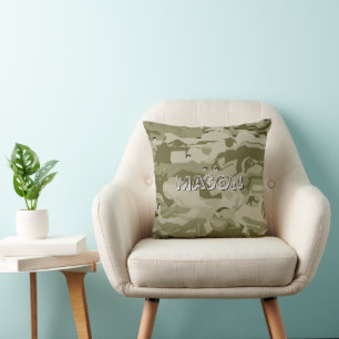 Cojín Decorativo Camuflaje de habitación de niño personalizado