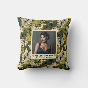 Cojín Decorativo Camuflaje de Mariposa Madre Mamá Decoración Cottag