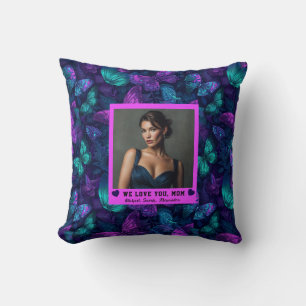 Cojín Decorativo Camuflaje de Mariposa Mejor Abuela Diseño de Inter