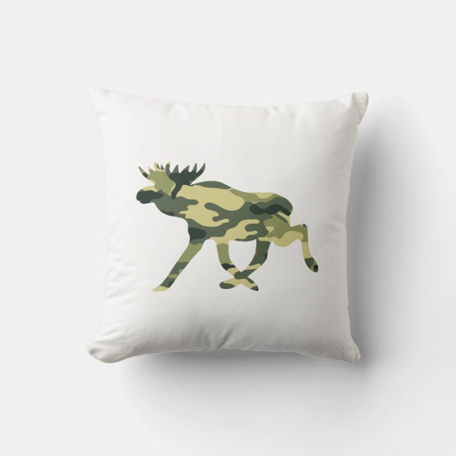 Cojín Decorativo Camuflaje de Moose / Elk Woodland / Camo (Anverso)