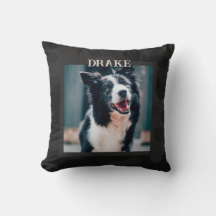 Cojín Decorativo Camuflaje Elegante Negro Profundo Carbón Oscuro Fo
