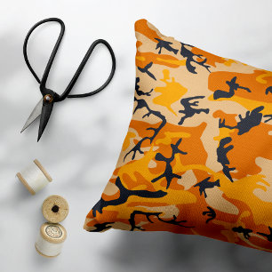 Cojín Decorativo Camuflaje naranja, Ejército