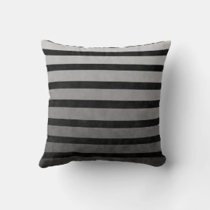 Cojín Decorativo Camuflaje negro y gris con rayas de línea texturiz