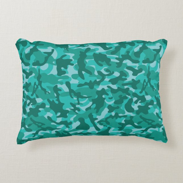Cojín Decorativo Camuflaje Persa Azul (Anverso)