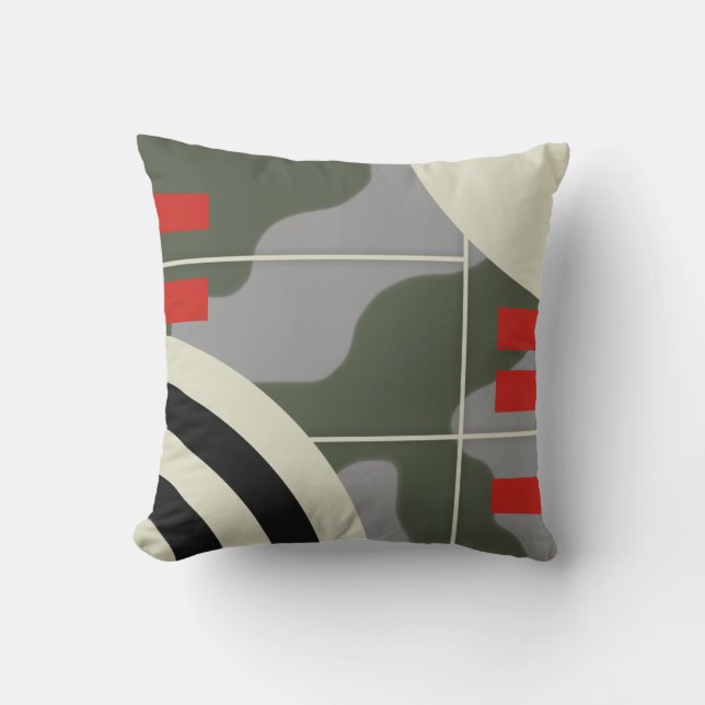 Cojín Decorativo camuflaje plano militar ww2 (Anverso)