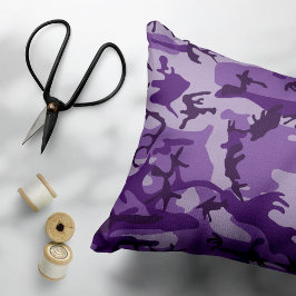 Cojín Decorativo Camuflaje Púrpura, Militar, Ejército