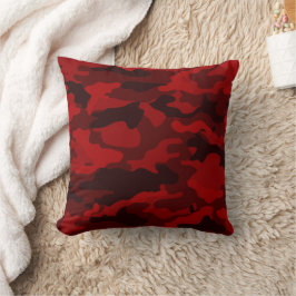 Cojín Decorativo Camuflaje Rojo Oscuro