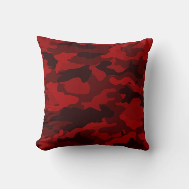 Cojín Decorativo Camuflaje rojo oscuro (Anverso)