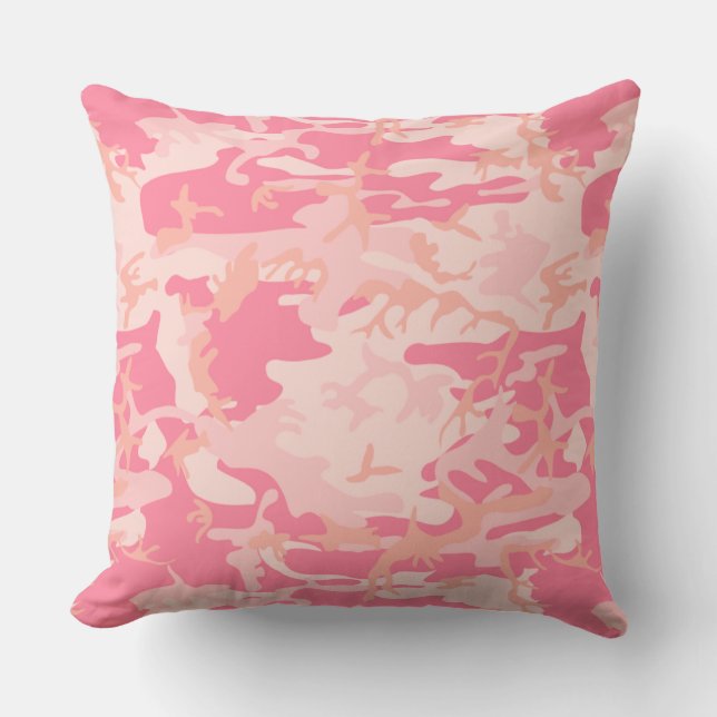 Cojín Decorativo Camuflaje rosa (Anverso)