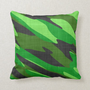 Cojín Decorativo camuflaje verde del ejército de la selva