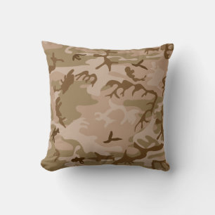 Cojín Decorativo Camuflaje Verde Marrón Beige Desierto