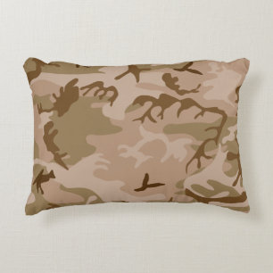 Cojín Decorativo Camuflaje Verde Marrón Beige Desierto