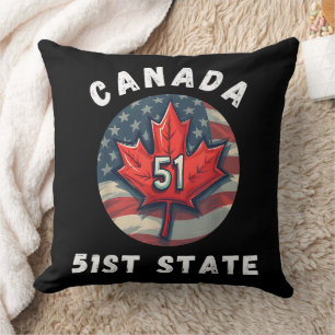 Cojín Decorativo Canadá 51º Estado Divertido Canadá Quincuagésimo P