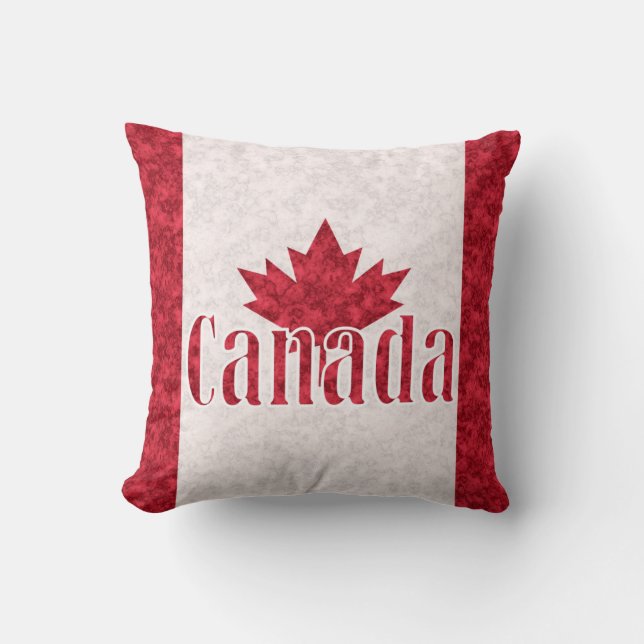 Cojín Decorativo Canadá, bandera (Anverso)