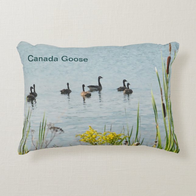 Cojín Decorativo Canadá Geese Y Cattails (Anverso)