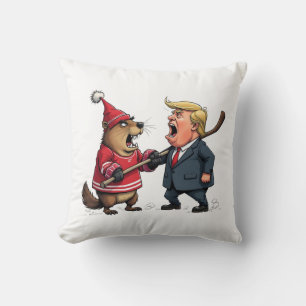 Cojín Decorativo Canadá luchando contra Trump