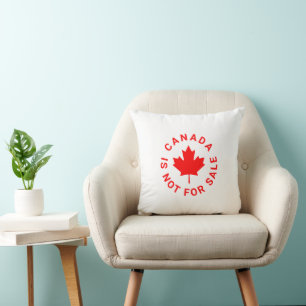 Cojín Decorativo Canadá no vende tipografía de hojas de arce rojas