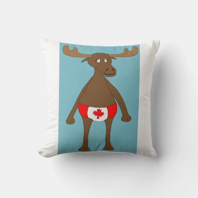 Cojín Decorativo ¿Canadiense, Eh? Alces (Anverso)