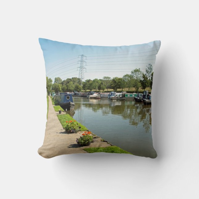 Cojín Decorativo Canal de Macclesfield Superior Poynton Cheshire (Anverso)